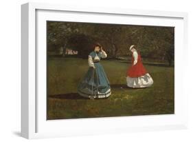 A Game of Croquet, 1866-Winslow Homer-Framed Giclee Print