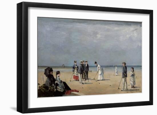 A Game of Croquet, 1872-Louise Abbema-Framed Giclee Print
