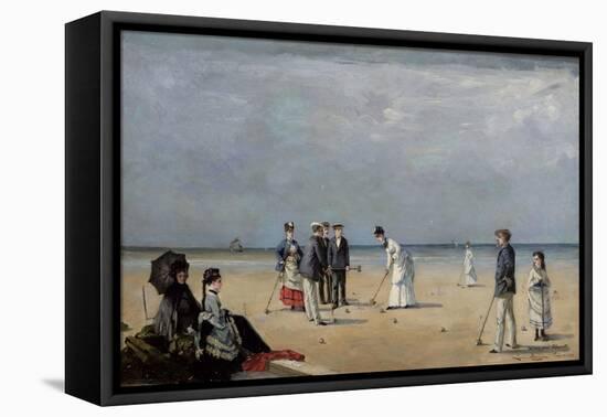 A Game of Croquet, 1872-Louise Abbema-Framed Stretched Canvas