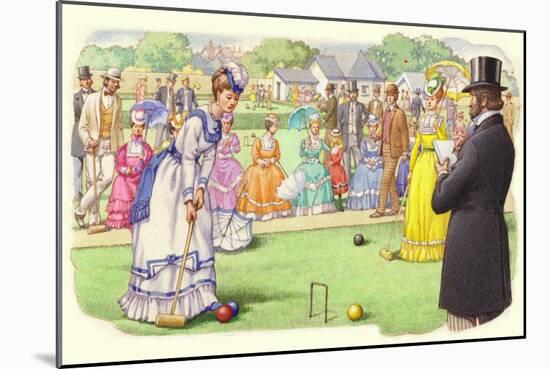 A Game of Croquet at the All-England Club at Wimbledon-Pat Nicolle-Mounted Giclee Print