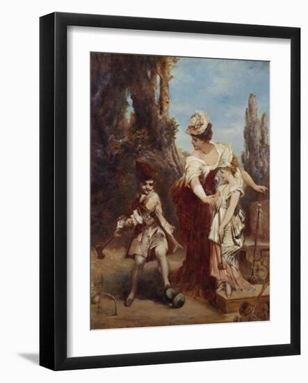 A Game of Croquet, Circa 1875-Jean-Baptiste-Camille Corot-Framed Giclee Print