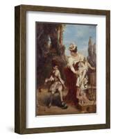 A Game of Croquet, Circa 1875-Jean-Baptiste-Camille Corot-Framed Giclee Print