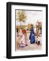 A Game of Croquet-Francesco Miralles Galaup-Framed Giclee Print