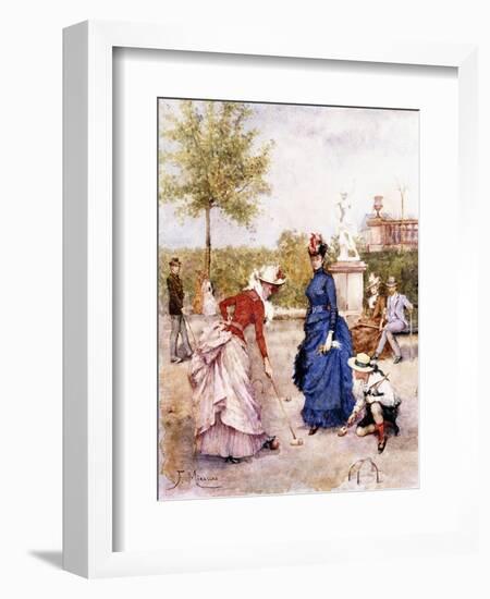 A Game of Croquet-Francesco Miralles Galaup-Framed Giclee Print