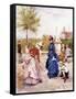 A Game of Croquet-Francesco Miralles Galaup-Framed Stretched Canvas