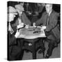 A Game of Dominoes in a Miners Welfare Club, Horden, County Durham, 1963-Michael Walters-Stretched Canvas