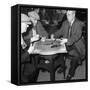 A Game of Dominoes in a Miners Welfare Club, Horden, County Durham, 1963-Michael Walters-Framed Stretched Canvas