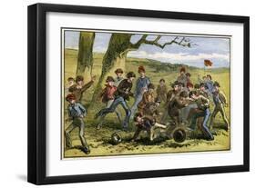 A Game of Football, 19th Century-null-Framed Giclee Print