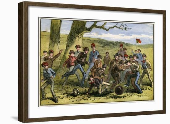 A Game of Football, 19th Century-null-Framed Giclee Print