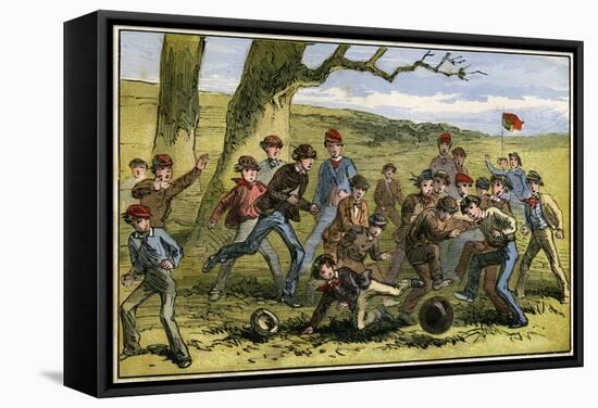 A Game of Football, 19th Century-null-Framed Stretched Canvas