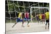 A Game of Football in Flamengo Park.-Jon Hicks-Stretched Canvas