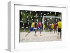 A Game of Football in Flamengo Park.-Jon Hicks-Framed Photographic Print