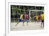 A Game of Football in Flamengo Park.-Jon Hicks-Framed Photographic Print