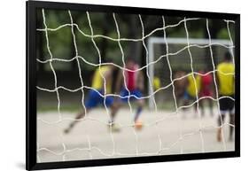 A Game of Football in Flamengo Park.-Jon Hicks-Framed Photographic Print