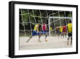 A Game of Football in Flamengo Park.-Jon Hicks-Framed Photographic Print