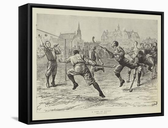 A Game of Hockey-null-Framed Stretched Canvas