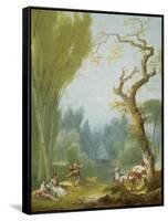 A Game of Horse and Rider, c.1775-80-Jean-Honore Fragonard-Framed Stretched Canvas