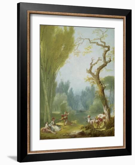 A Game of Horse and Rider, c.1775-80-Jean-Honore Fragonard-Framed Giclee Print