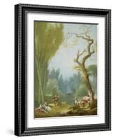 A Game of Horse and Rider, c.1775-80-Jean-Honore Fragonard-Framed Giclee Print