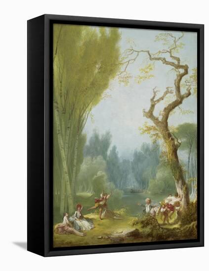 A Game of Horse and Rider, c.1775-80-Jean-Honore Fragonard-Framed Stretched Canvas