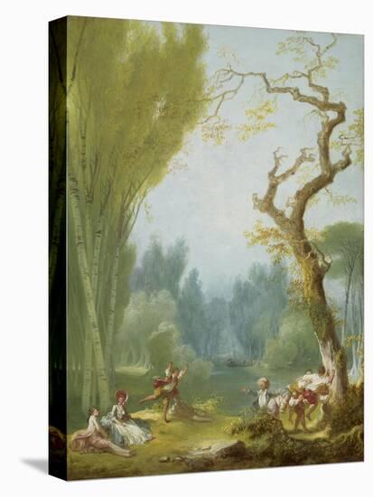 A Game of Horse and Rider, c.1775-80-Jean-Honore Fragonard-Stretched Canvas