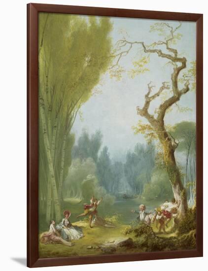 A Game of Horse and Rider, c.1775-80-Jean-Honore Fragonard-Framed Giclee Print