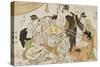 A Game of Neck Pull (Kubippiki) Between the Ozeki Tanikaze and Kintaro-Kitagawa Utamaro-Stretched Canvas