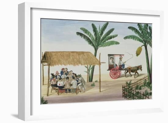 A Game of Panguingui, from 'The Flebus Album of Views in and around Manila', C.1845-Jose Honorato Lozano-Framed Giclee Print