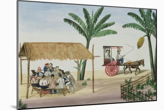 A Game of Panguingui, from 'The Flebus Album of Views in and around Manila', C.1845-Jose Honorato Lozano-Mounted Giclee Print
