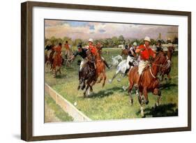 A Game of Polo, 1911-Ludwig Koch-Framed Giclee Print