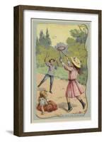 A Game of Ringtoss-null-Framed Giclee Print