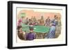 A Game of Table Tennis Being Played in Edwardian Times-Pat Nicolle-Framed Giclee Print