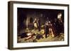 A Game of Trumps or Brawl in Trastevere-Michele Cammarano-Framed Giclee Print