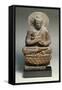 A Gandhara Grey Schist Figure of Buddha, 2nd Century-null-Framed Stretched Canvas