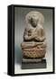 A Gandhara Grey Schist Figure of Buddha, 2nd Century-null-Framed Stretched Canvas