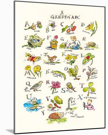 A Garden ABC-Claire Fletcher-Mounted Giclee Print