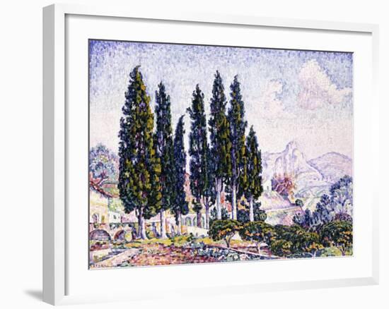 A Garden at Saint-Paul, 1923-Paul Signac-Framed Giclee Print