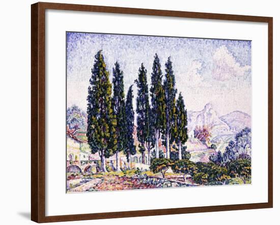 A Garden at Saint-Paul, 1923-Paul Signac-Framed Giclee Print