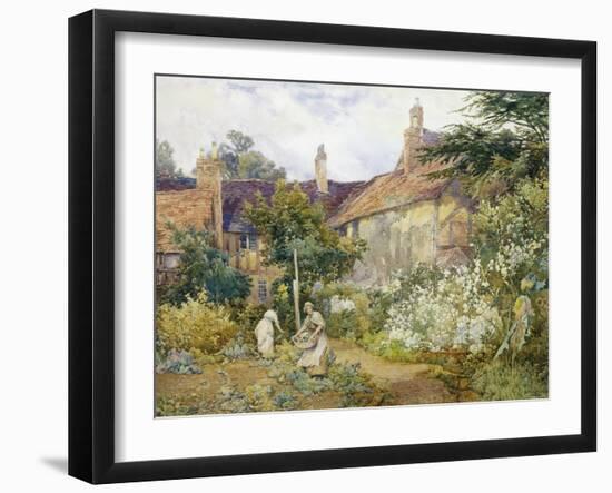 A Garden at Warwick-George Hodgson-Framed Giclee Print