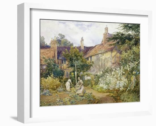 A Garden at Warwick-George Hodgson-Framed Giclee Print