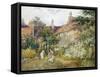 A Garden at Warwick-George Hodgson-Framed Stretched Canvas