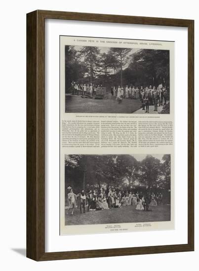 A Garden Fete in the Grounds of Otterspool House, Liverpool-null-Framed Giclee Print