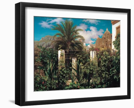 A Garden in Capri-Frederic Leighton-Framed Art Print