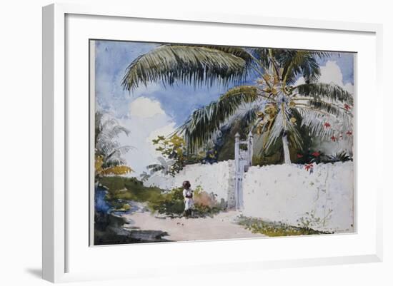 A Garden in Nassau, 1885-Winslow Homer-Framed Giclee Print