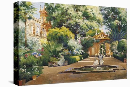 A Garden in Seville-Manuel Garcia Y Rodriguez-Stretched Canvas