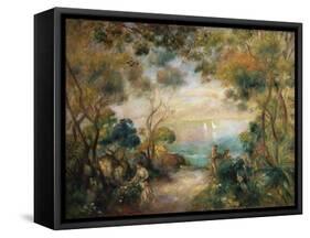 A Garden in Sorrento-Pierre-Auguste Renoir-Framed Stretched Canvas