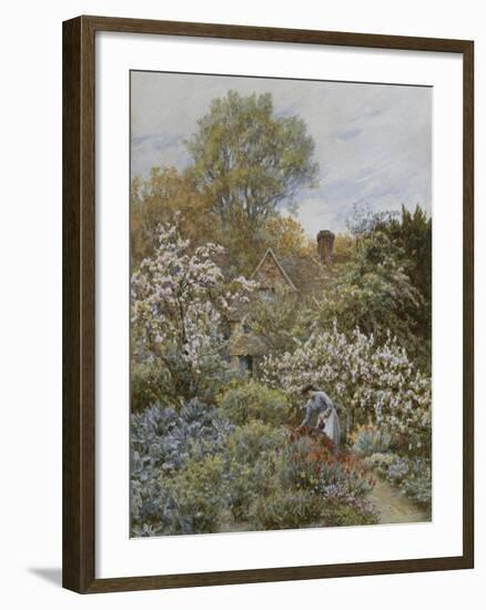 A Garden in Spring-Helen Allingham-Framed Giclee Print