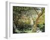 A Garden in Vetheuil-Claude Monet-Framed Giclee Print