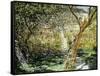 A Garden in Vetheuil-Claude Monet-Framed Stretched Canvas