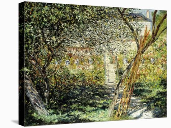 A Garden in Vetheuil-Claude Monet-Stretched Canvas